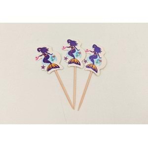KÜRDAN DEKORATİF - DENİZ KIZI - 3X8 CM - 20 Lİ