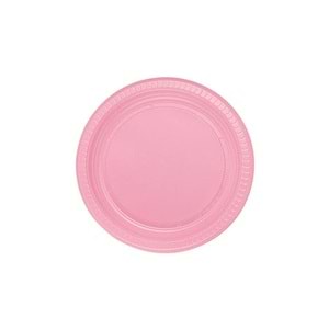 PLASTİK TABAK - 25 Lİ PEMBE - 22 CM