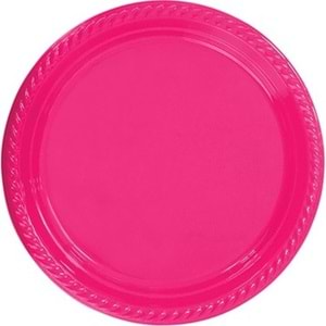 PLASTİK TABAK - 25 Lİ - FUŞYA - 22 CM