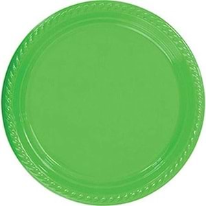 PLASTİK TABAK - 25 Lİ - YEŞİL - 22 CM