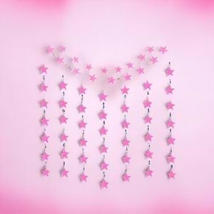 METALİZE SÜS - PEMBE YILDIZ
