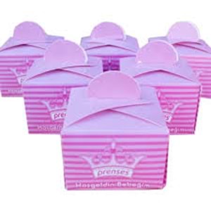 LOKUM KUTUSU - KÜP - PEMBE HOŞGELDİN BEBEĞİM 50Lİ