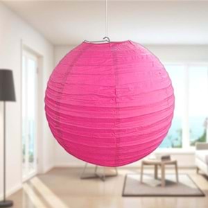 KAĞIT FENER - 30 CM - PEMBE- 30 CM