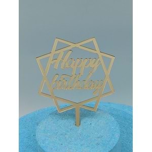 PLEKSİ YAZI - GOLD - HAPPY BİRTHDAY - 103