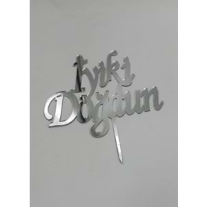PLEKSİ YAZI - GÜMÜŞ - İYİ Kİ DOĞDUN - 110