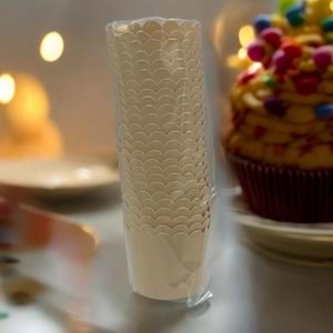 CUPCAKE KABI - 25 Lİ - PASTEL KREM - 6,5X5,5 CM