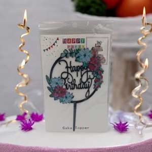 PLEKSİ SİYAH HAPPY BIRTHDAY - 109