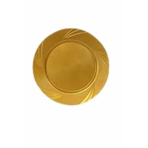 LÜKS PARTİ TABAĞI - GOLD - 6LI - 22.5 CM