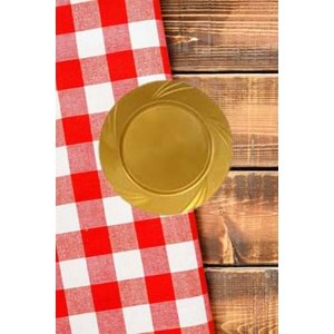 LÜKS PARTİ TABAĞI - GOLD - 6LI - 22.5 CM