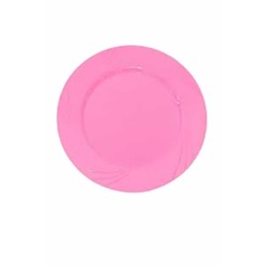 LÜKS PARTİ TABAĞI - PEMBE - 6LI - 22,5 CM