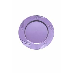 LÜKS PARTİ TABAĞI - LİLA - 6LI - 22,5 CM