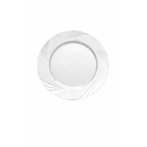 LÜKS PARTİ TABAĞI - BEYAZ - 6LI - 22,5 CM