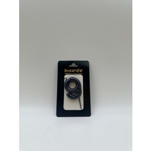 BYCANDLE - RAKAM MUM - 9 - SİYAH - 6 CM