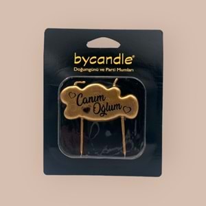 BYCANDLE - MUM - CANIM OĞLUM - GOLD - 4X7 CM