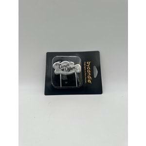 BYCANDLE - MUM - CANIM OĞLUM - GÜMÜŞ - 4X7 CM