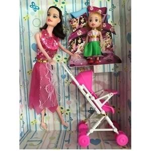 NAZAR KUTULU PUSETLİ BÜYÜK BEZ BEBEK HP07*10