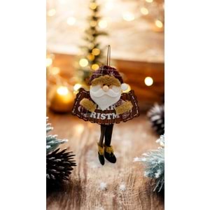 Noel Temalı Asılabilir Baba Noel Figürü - 20 cm