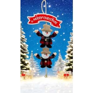 Çift Katlı Noel Kardan Adam Süsü - 