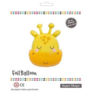 Zürafa Kafası Folyo Balon - 48x63cm