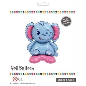 Ayaklı Fil Folyo Balon - 43x58cm