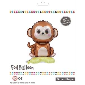 Ayaklı Maymun Folyo Balon - 40x60cm