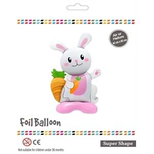 Ayaklı Tavşan Folyo Balon - 40x60cm