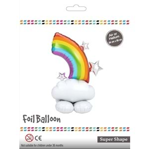 Yıldız Gökkuşağı Folyo Balon - 64x98cm