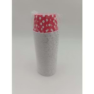 MUFFİN KEK KAPSÜLÜ - 38X65 MM - 50 Lİ - KIRMIZI BEYAZ PUANTİYELİ