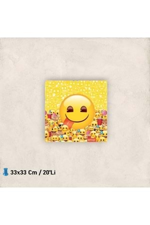 KAĞIT PEÇETE 33X33 CM - 20 Lİ - EMOJİ DÜNYASI