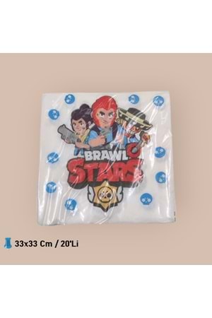 KAĞIT PEÇETE 33x33 CM - 20 Lİ - BRAWL STARS - 33X33 CM