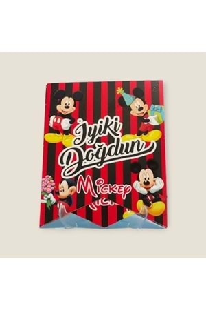 İYİ Kİ DOĞDUN BANNER - MİCKEY MOUSE - 15X17 CM