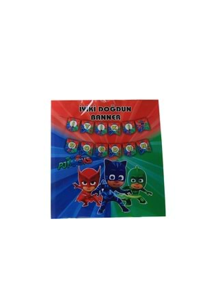 İYİ Kİ DOĞDUN BANNER - PJ MASKS - 15X17 CM