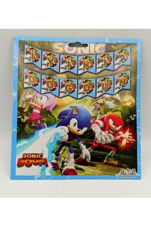 İYİ Kİ DOĞDUN BANNER - SONIC - 15X17 CM