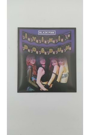 İYİ Kİ DOĞDUN BANNER - BLACK PINK - 15X17 CM