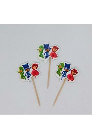 KÜRDAN DEKORATİF - PJ MASKS - 3X8 CM - 20 Lİ