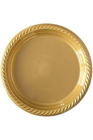 PLASTİK TABAK - 25 Lİ - GOLD - 22 CM