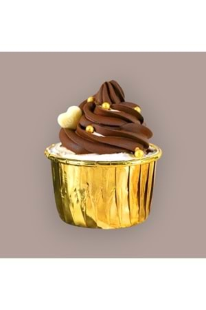 CUPCAKE KABI - METALİK - 24 LÜ - GOLD - 5,5X3,5 CM