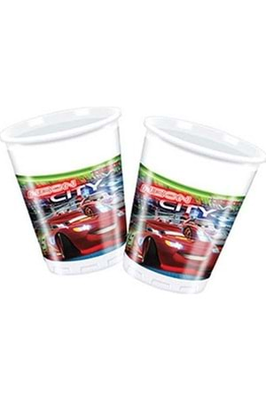 PLASTİK BARDAK - CARS NEON CİTY - 8 OZ - 8 Lİ