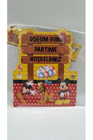 DEKORATİF AYAKLI PANO SET - 28X35 CM - MİCKEY MOUSE