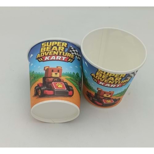 KARTON BARDAK - SÜPER AYI - 8 OZ