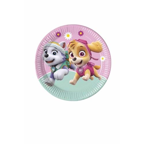 KARTON TABAK - PAW PATROL PEMBE - 23 CM - 8Lİ