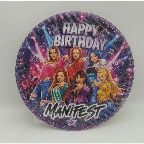 KARTON TABAK 8Lİ - MANİFEST - 23 CM