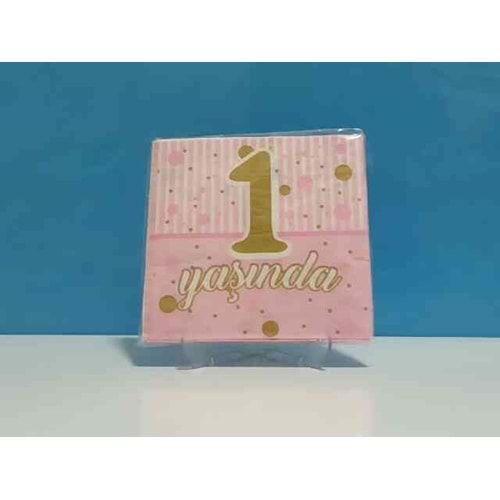KAĞIT PEÇETE 33x33 CM - 1 YAŞ KIZ - 20 Lİ