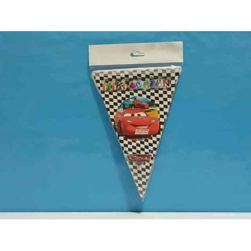 ÜÇGEN FLAMA 10 YAPRAK - CARS - 17X23 CM