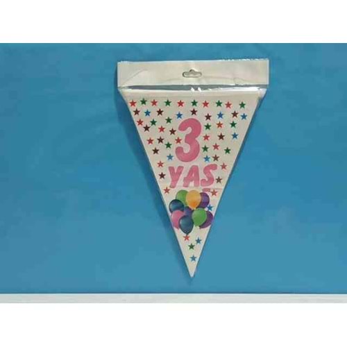 ÜÇGEN FLAMA 10 YAPRAK - 3 YAŞ KIZ - 17X23 CM