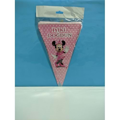 ÜÇGEN FLAMA 10 YAPRAK - MİNNİE MOUSE - 17X23 CM