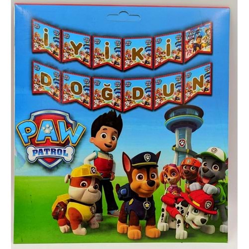 İYİ Kİ DOĞDUN BANNER - PAW PATROL - 15X17 CM