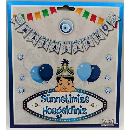 İYİ Kİ DOĞDUN BANNER - MAŞALLAH - 15X17 CM