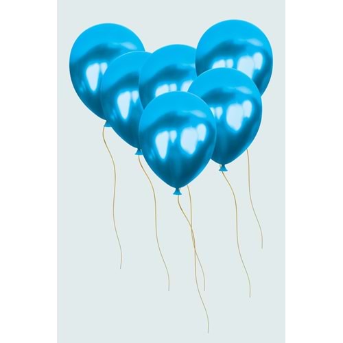 METALİK BALON - MAVİ - 12'' - 100 LÜ
