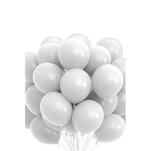 PASTEL BALON - BEYAZ - 12'' - 100 LÜ
